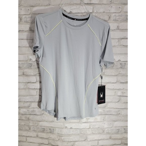 Spyder Active Shirt Women Large L Gray Polyester Outdoors Running Climb‎ NEW